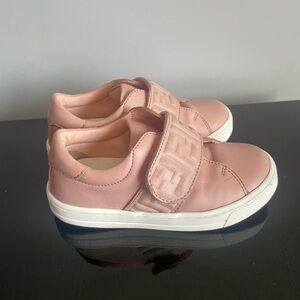 Kids Pink Velcro Sneakers